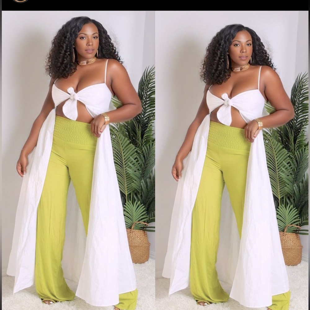 Tie front MAXI BLOUSE - Picture 1 of 2